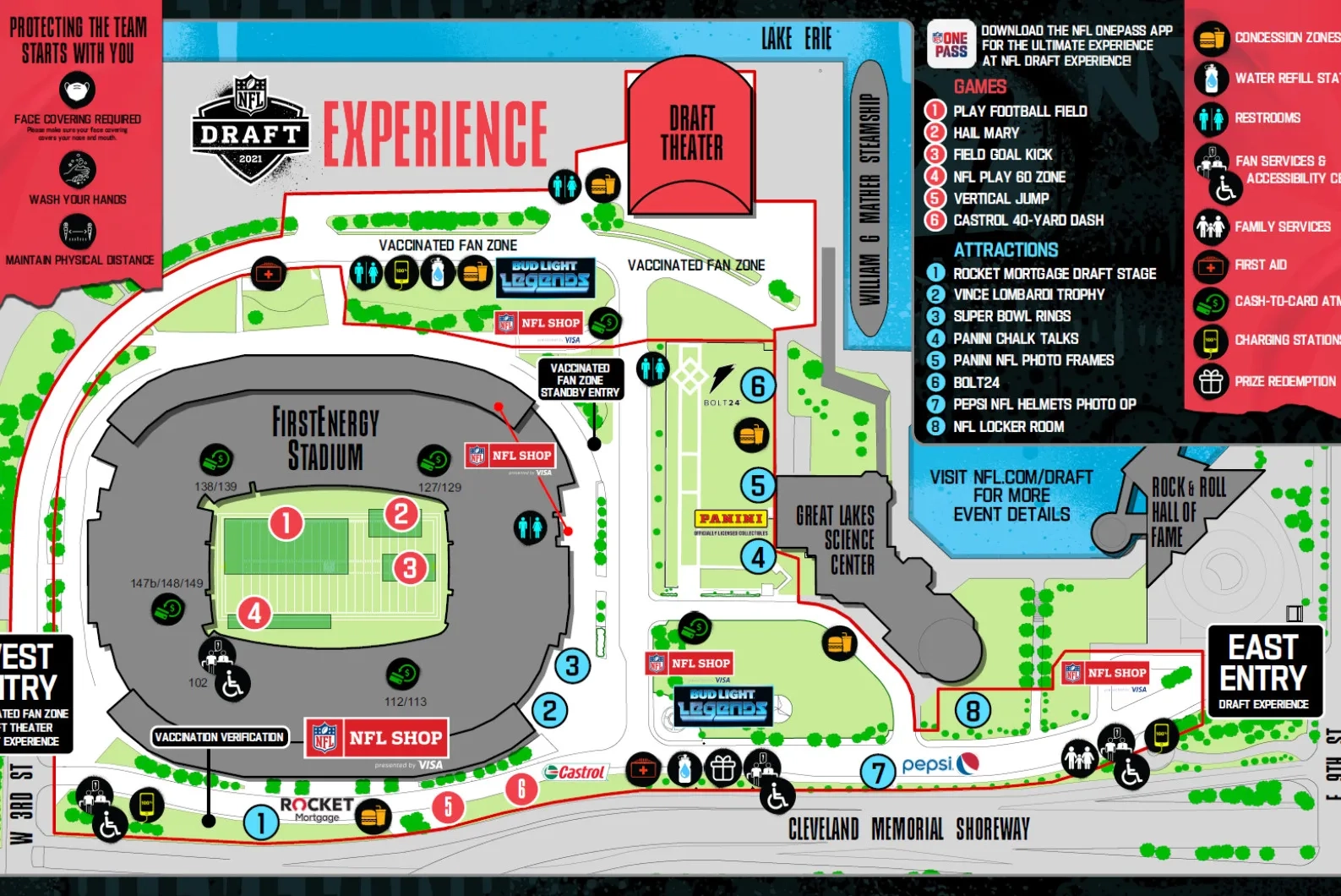Nfl Experience Printable Map