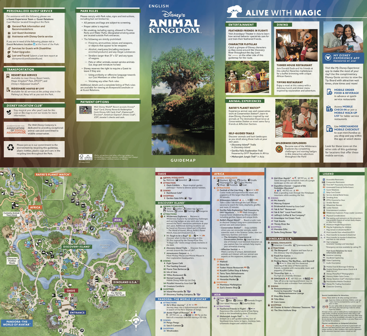 Animal Kingdom Florida Printable Map