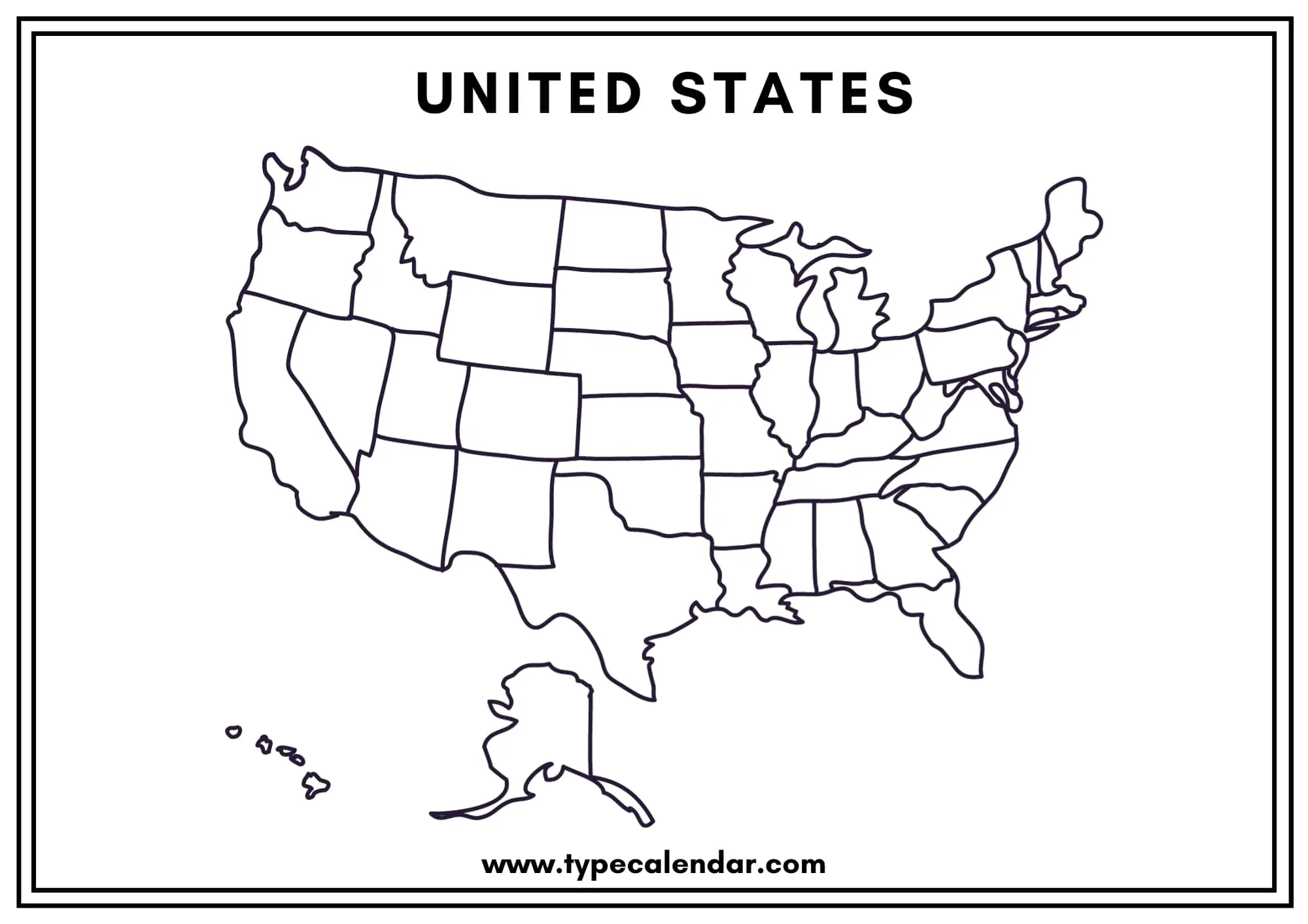 Downloadable Blank Us Map Printable