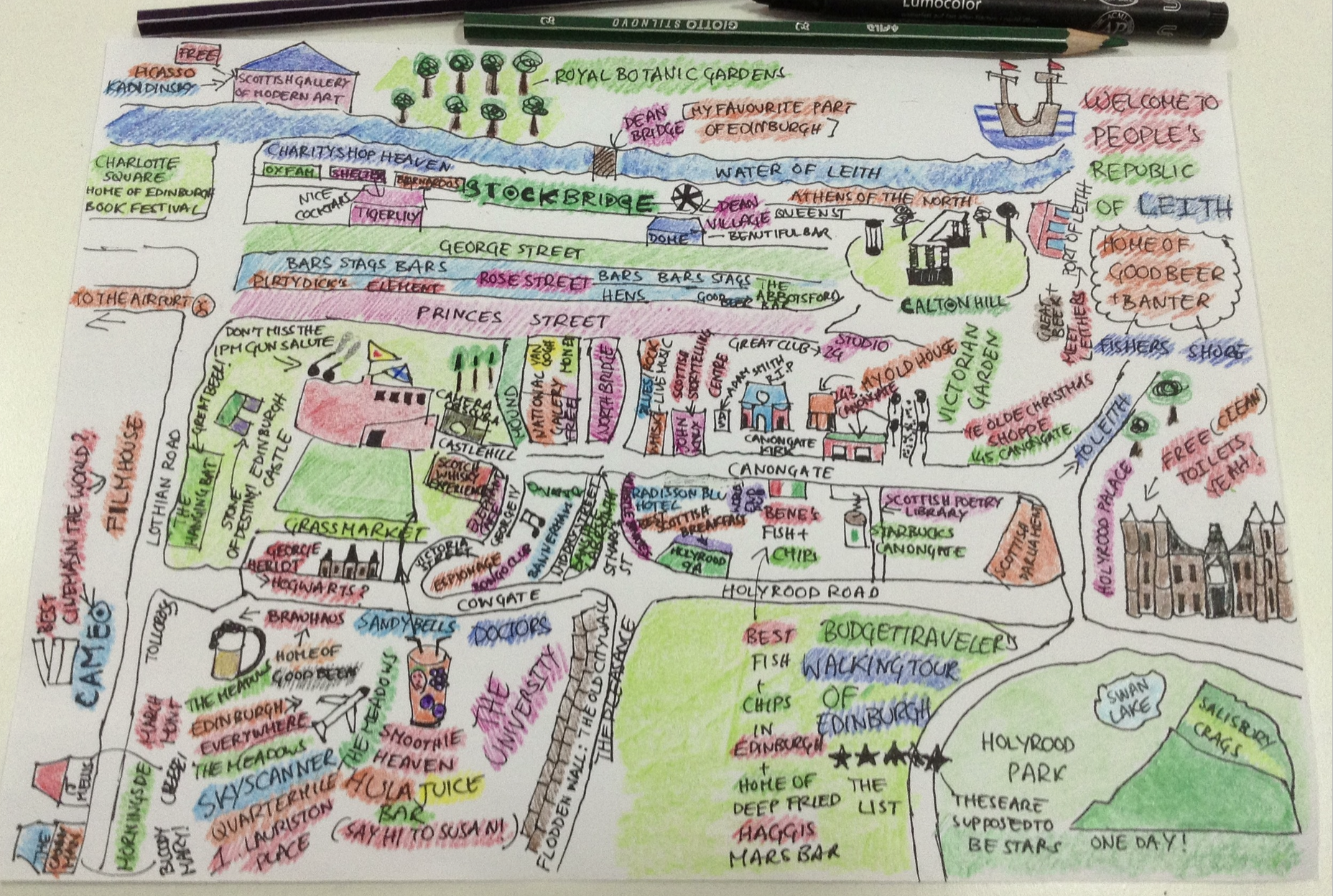 Printable Edinburgh Walking Map