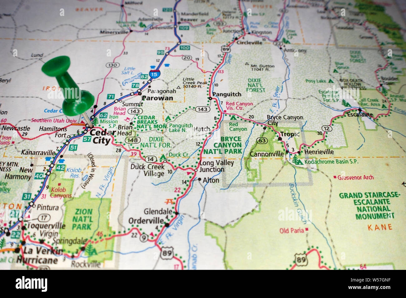 Printable Map Of Cedar City Utah