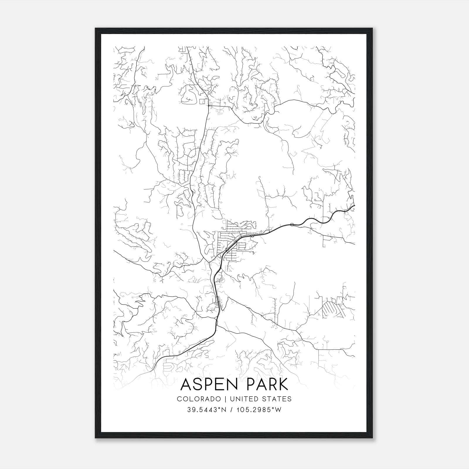 Printable Map Of Aspen Park Colorado