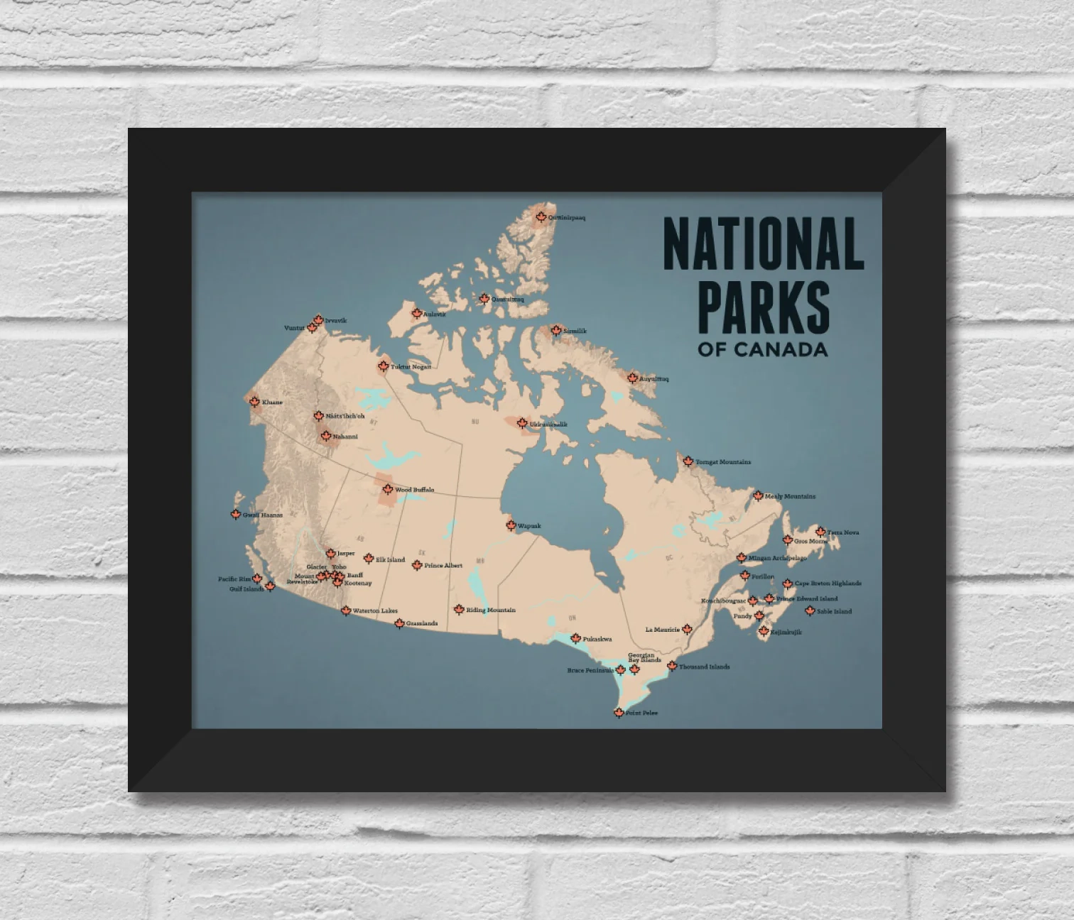 Printable Canada National Parks Map