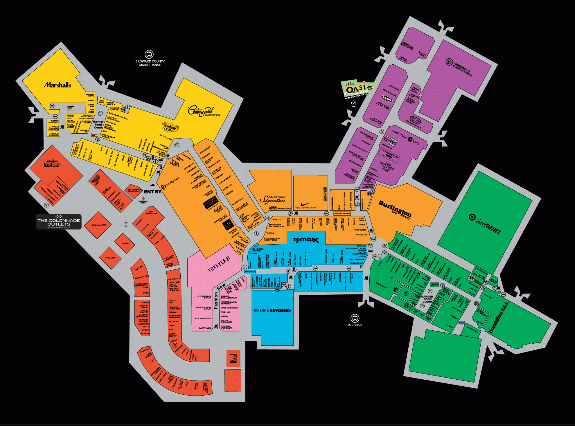 Sawgrass Mills Mall Map Printable