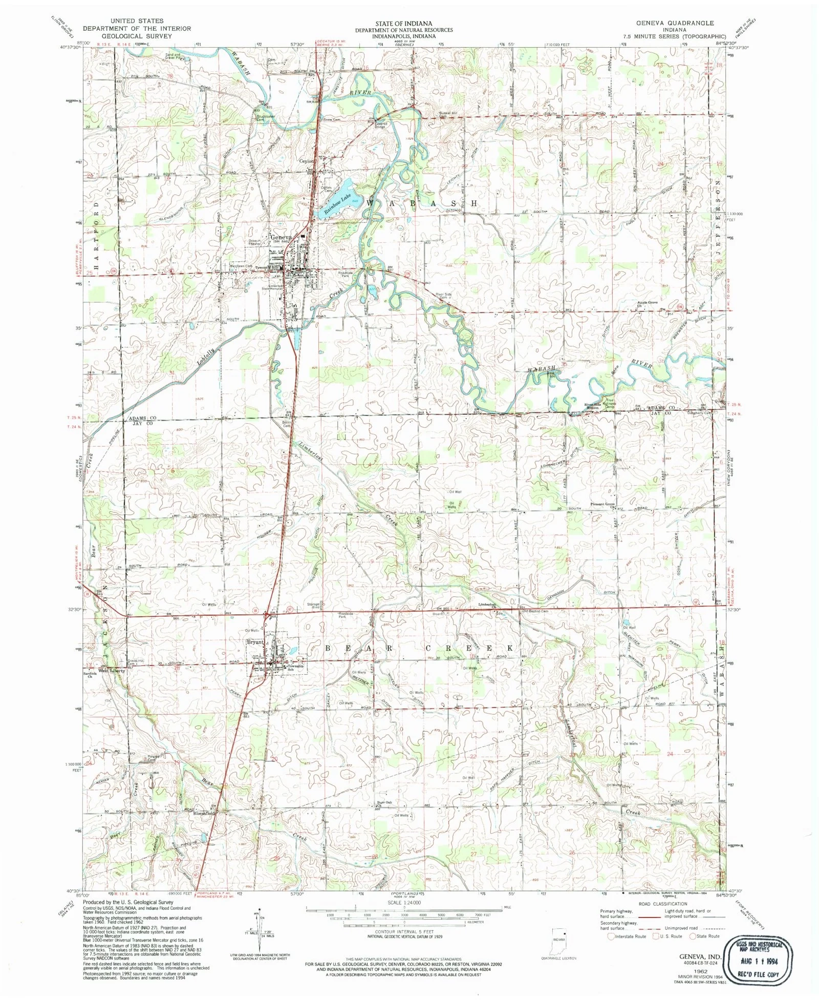 Printable Maps Of Geneva Indiana
