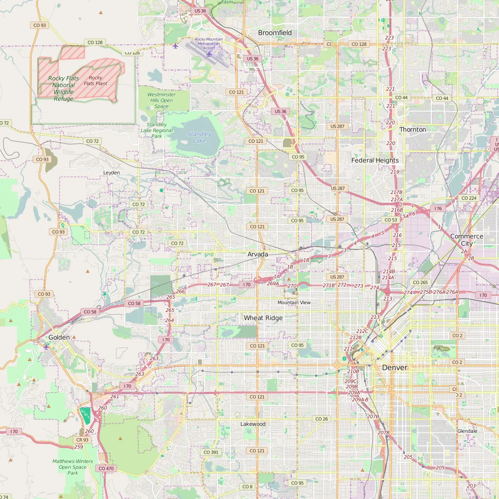 Printable Map Of Arvada Colorado