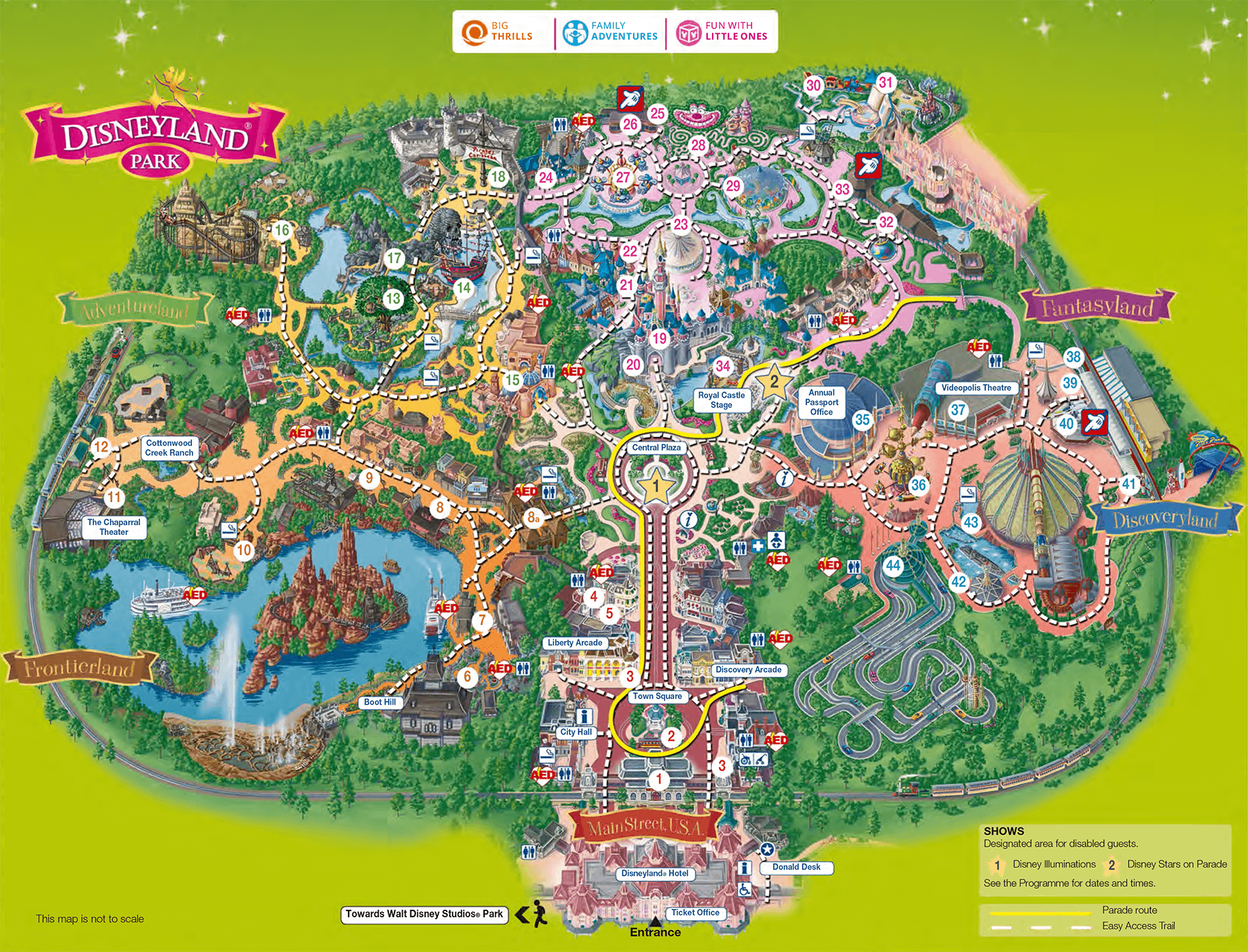 Printable Map Disneyland Paris Park