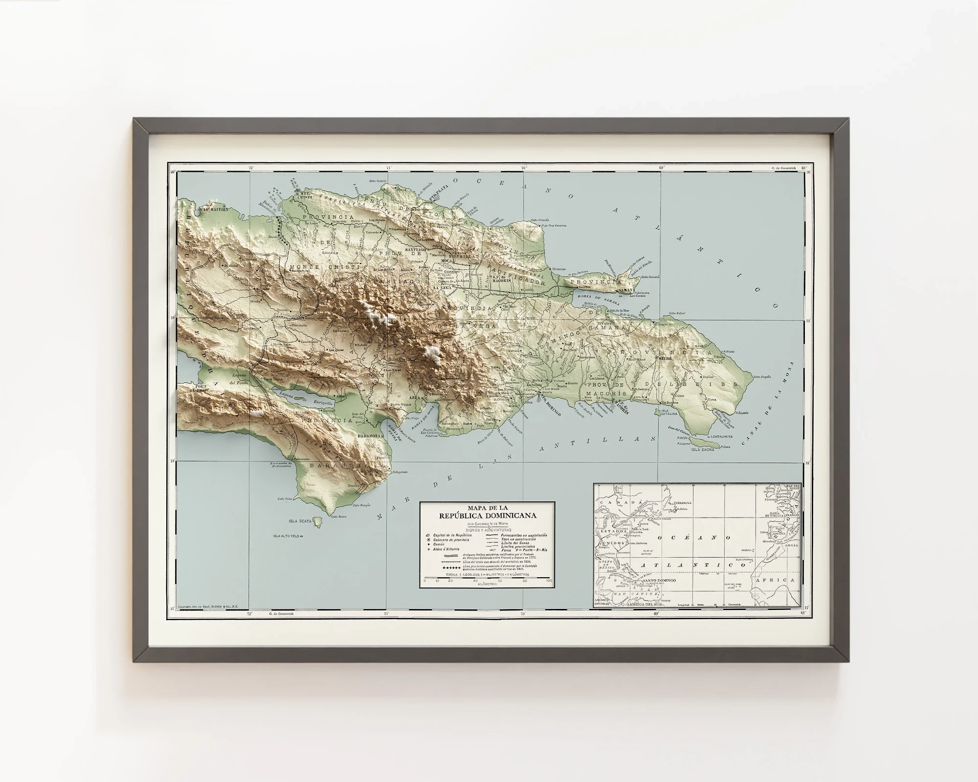 Printable Vintage Dominican Republic Maps