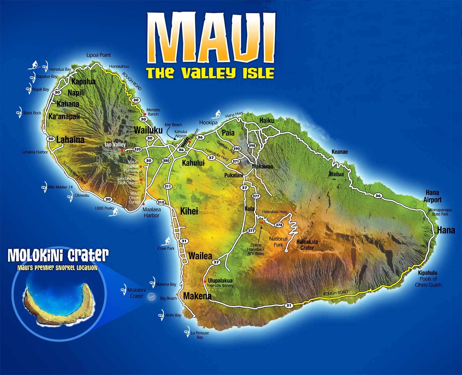Printable Free Map Of Maui