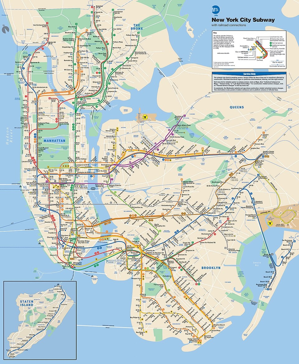New York City Printable Subway Map