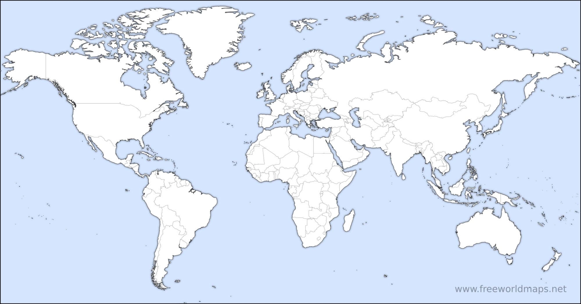 Printable Image Of World Map
