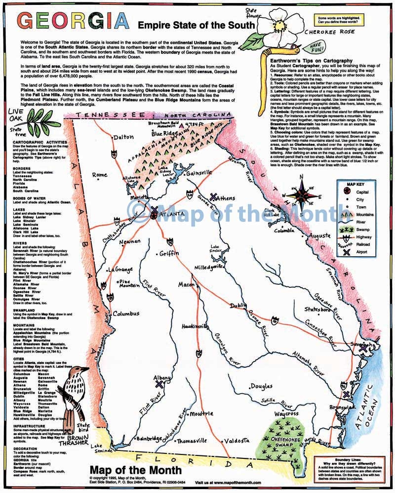 School Map Georgia Printable