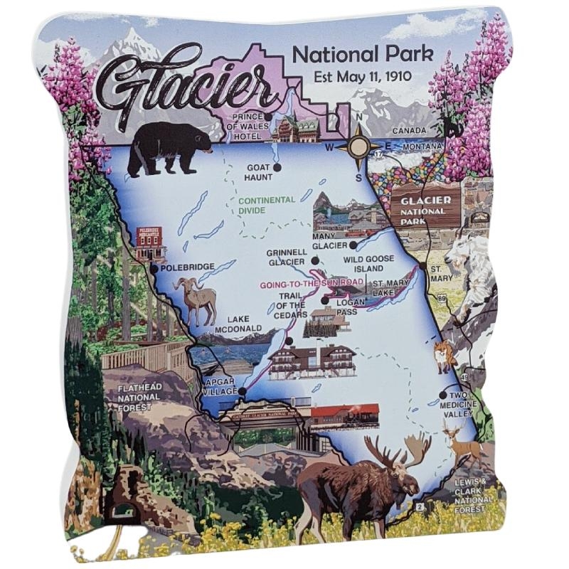Glacier National Park Attractions Map
