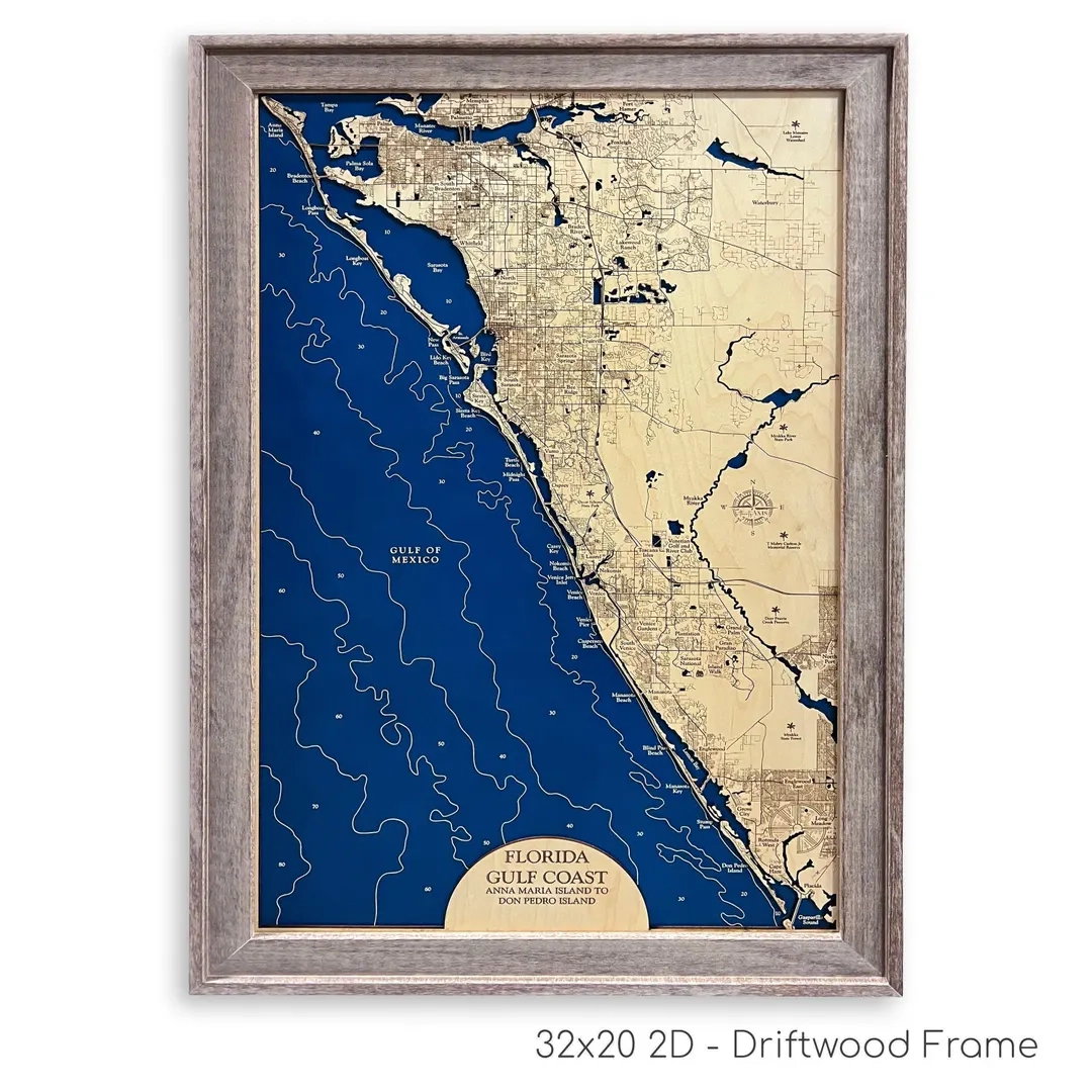 Florida Central Gulf Coast Printable Map