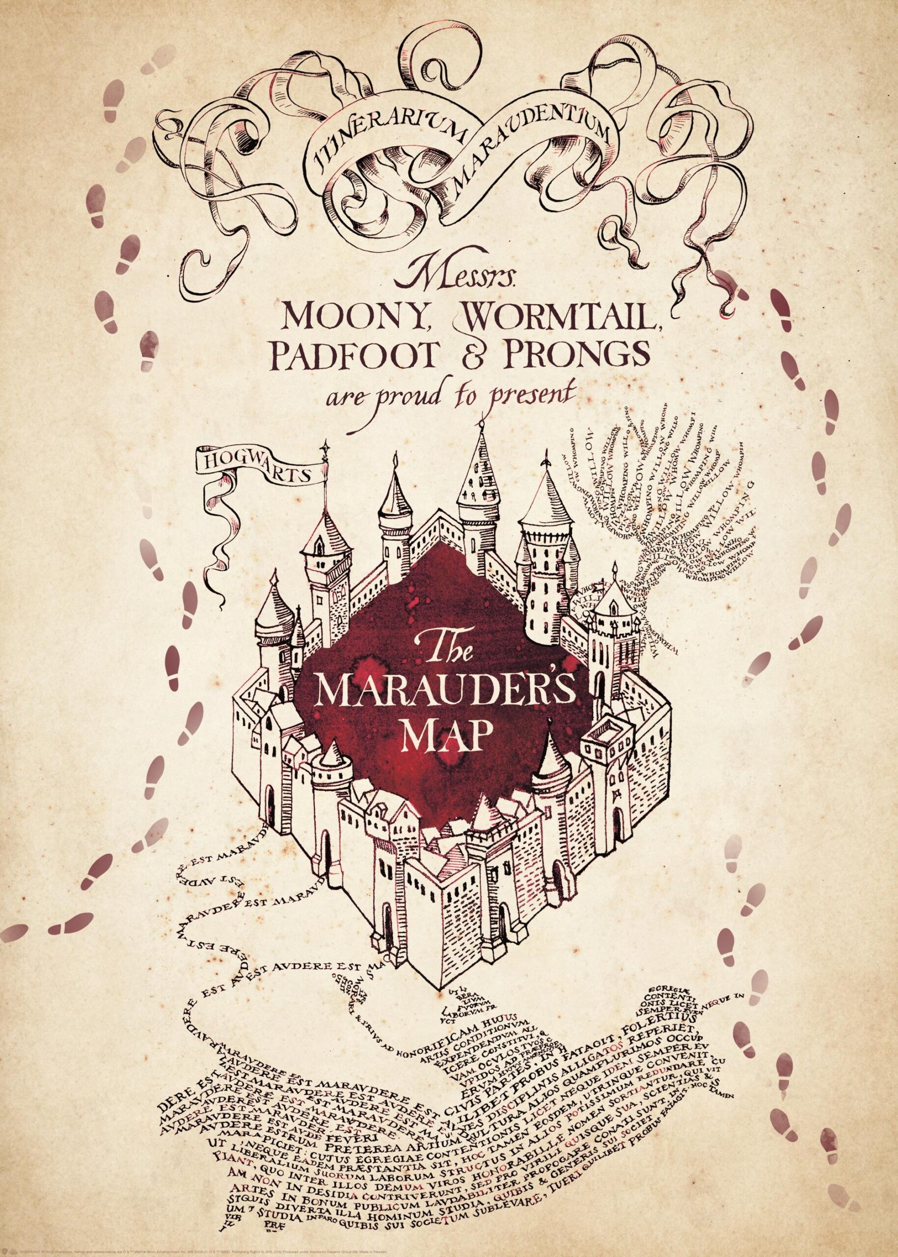 Mini Printable Marauders Map
