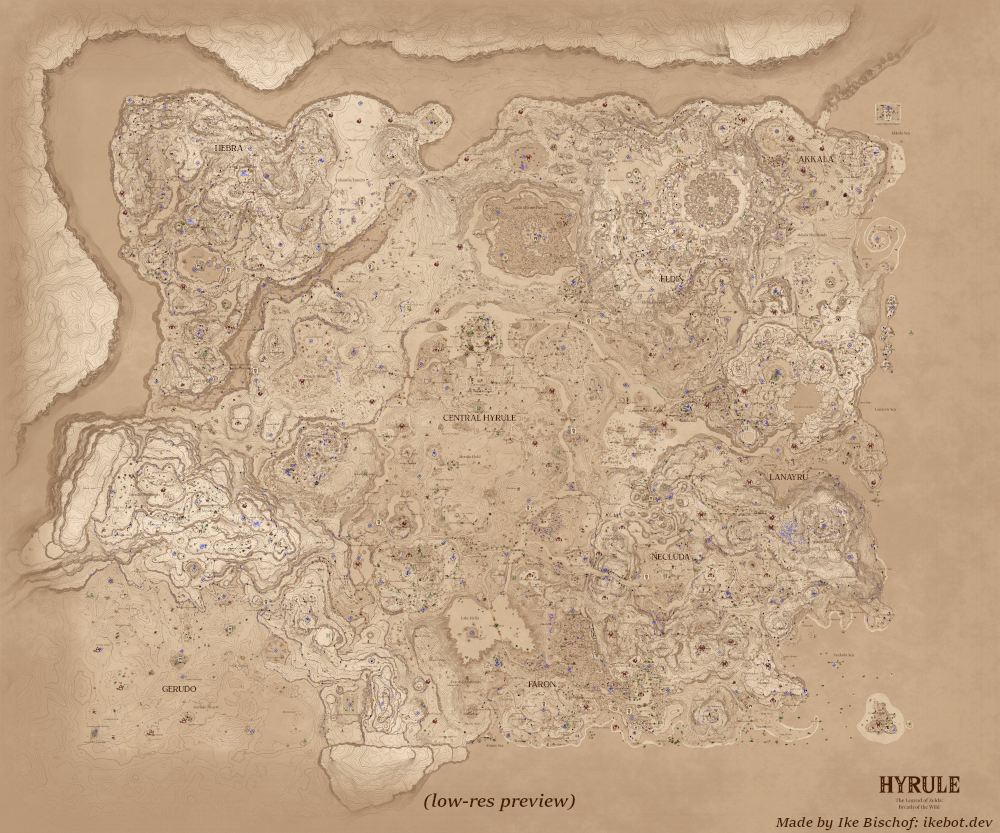 Bw Hyrule Map Printable