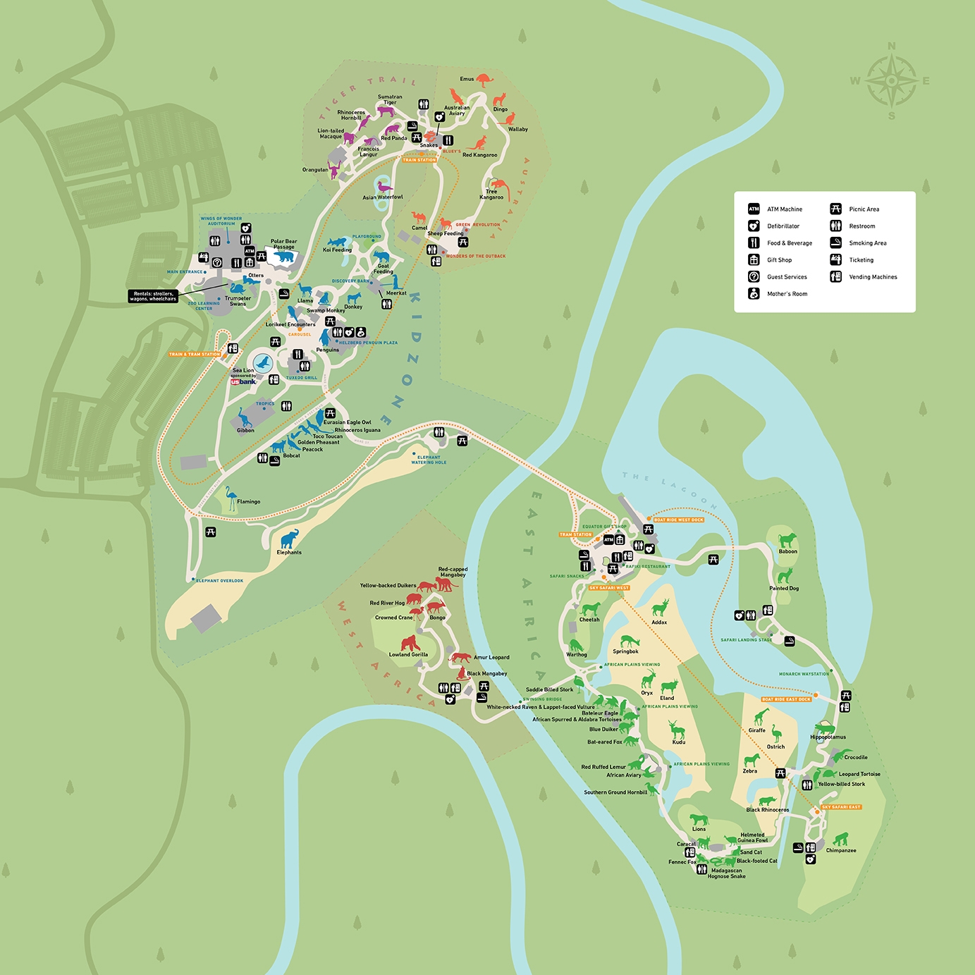 Kansas City Zoo Printable Map