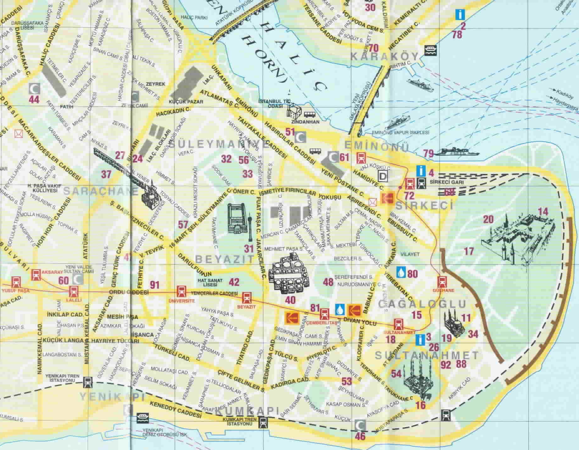 Istanbul Map Printable