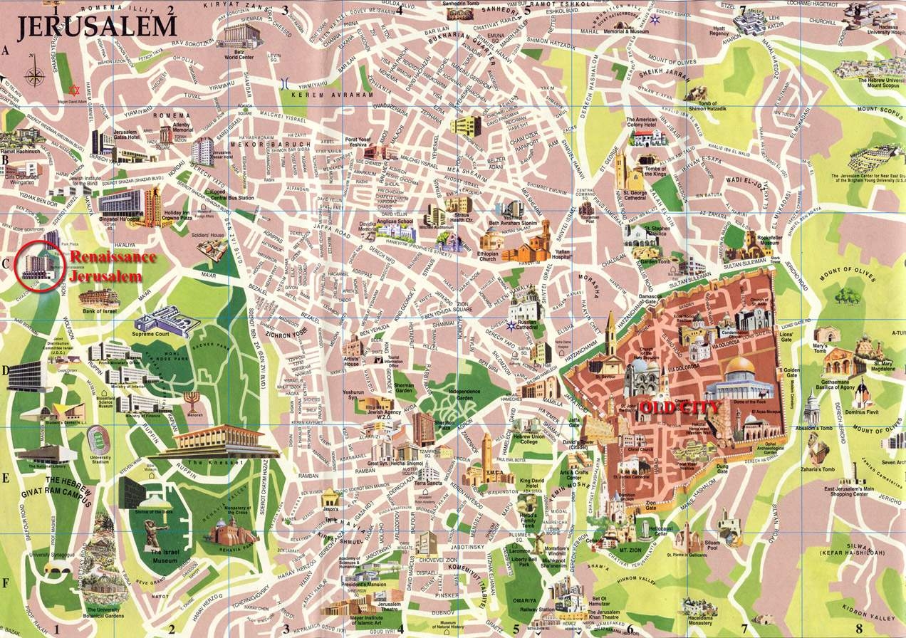 Printable JerUSAlem Street Map