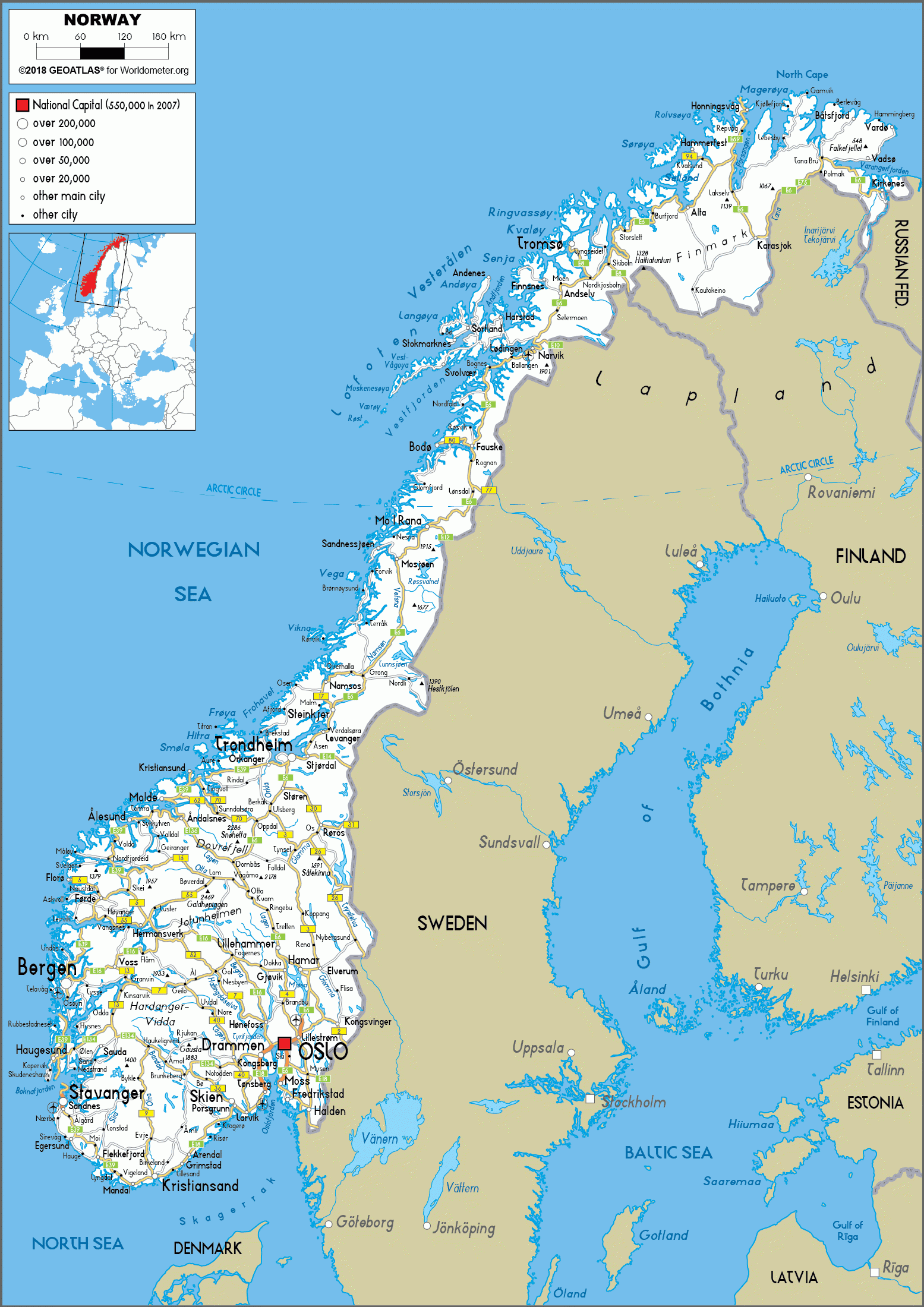 Norway Map Printable