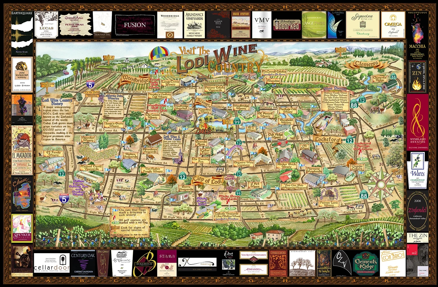Printable Lodi Wine Map