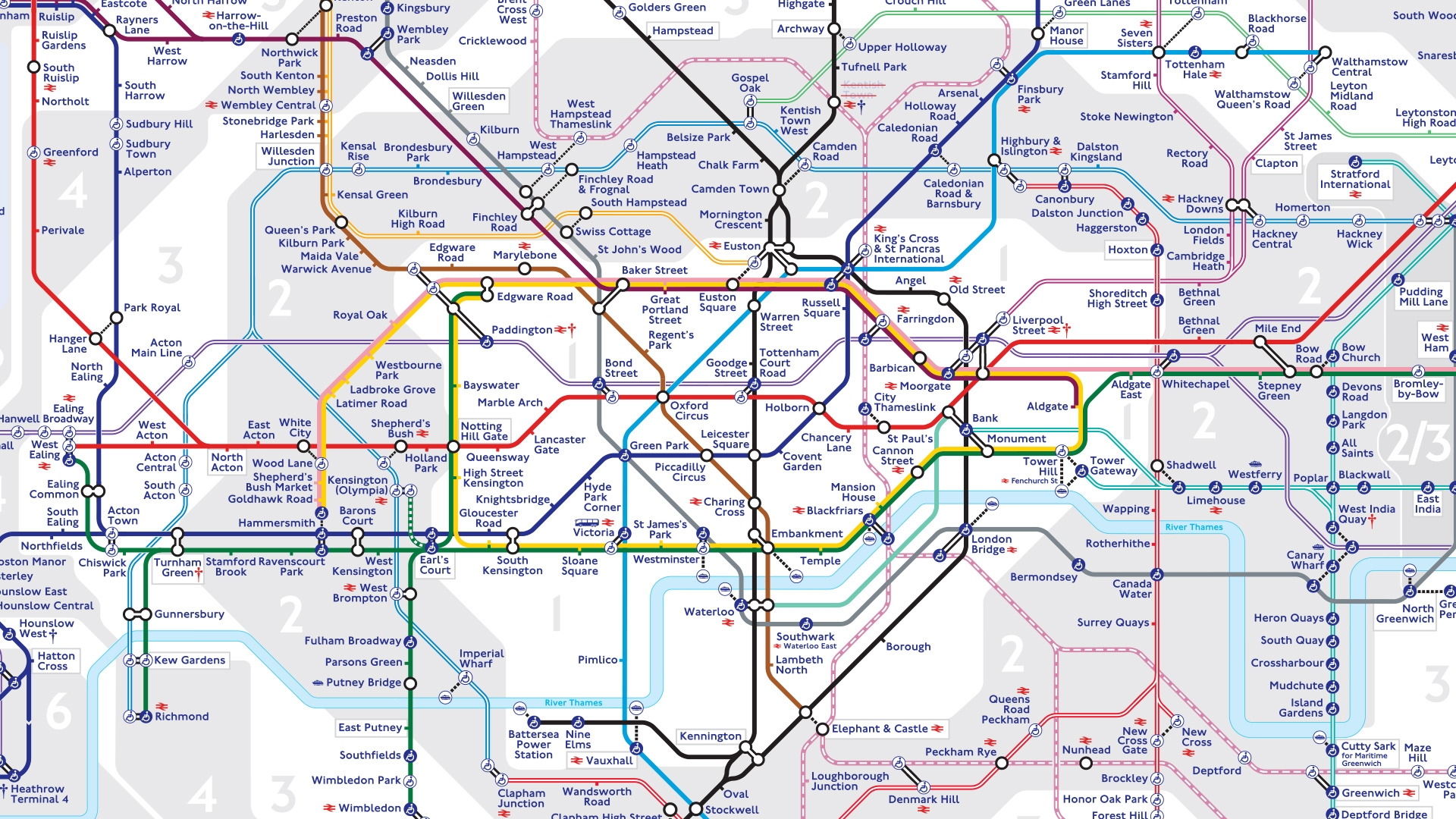 London Underground Map Printable A4