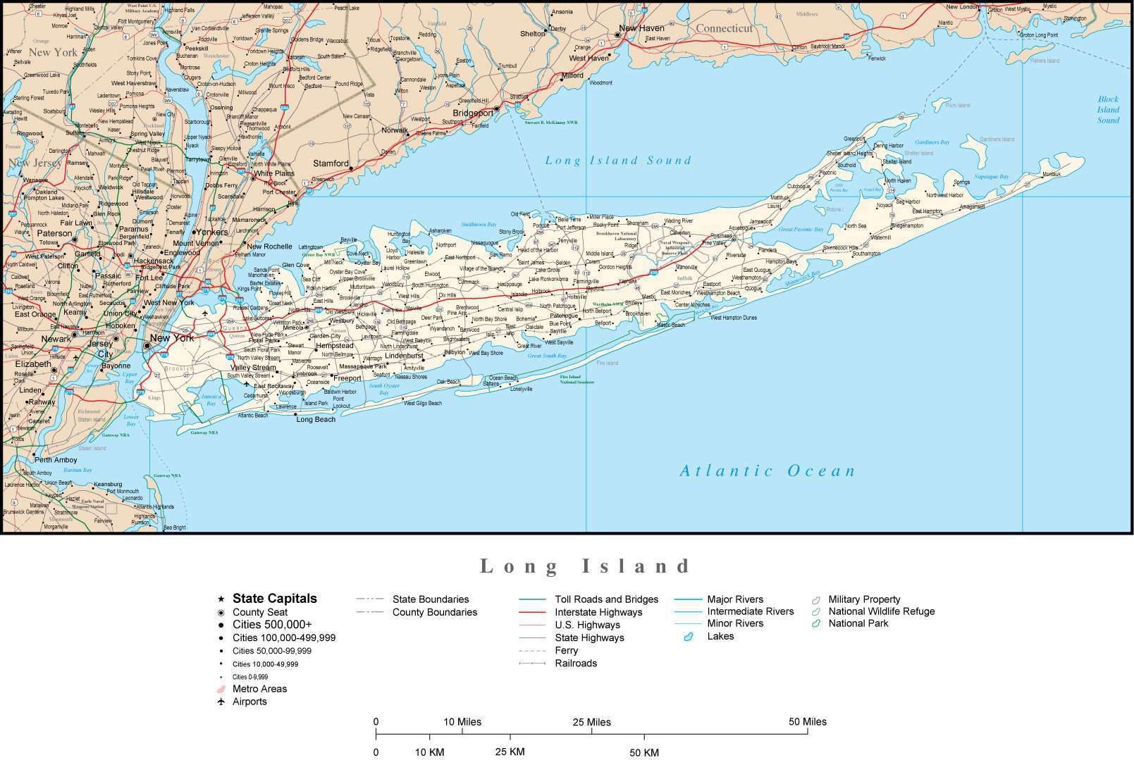 Printable Map Of Long Island Ny