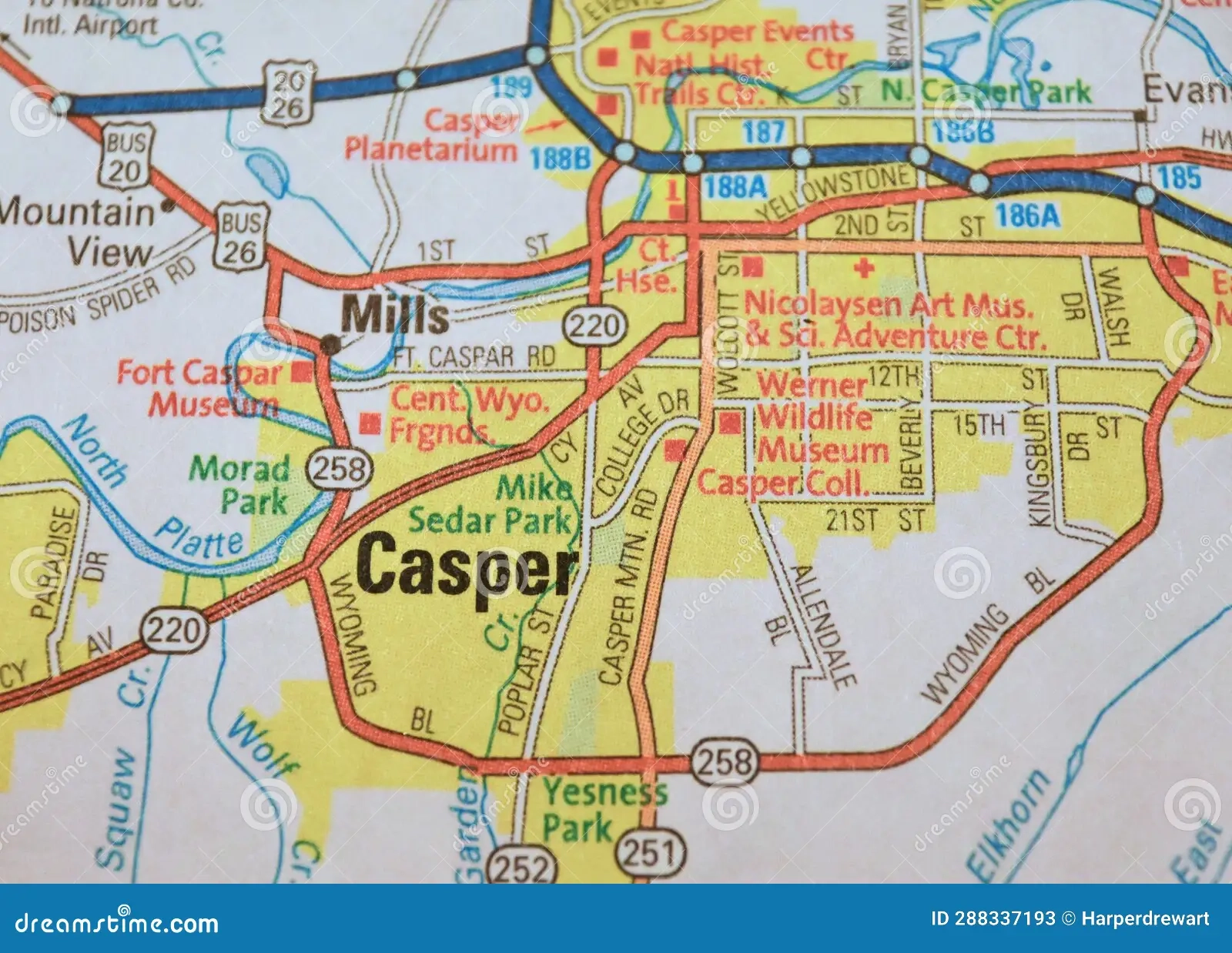 Printable Map Of Casper Wy