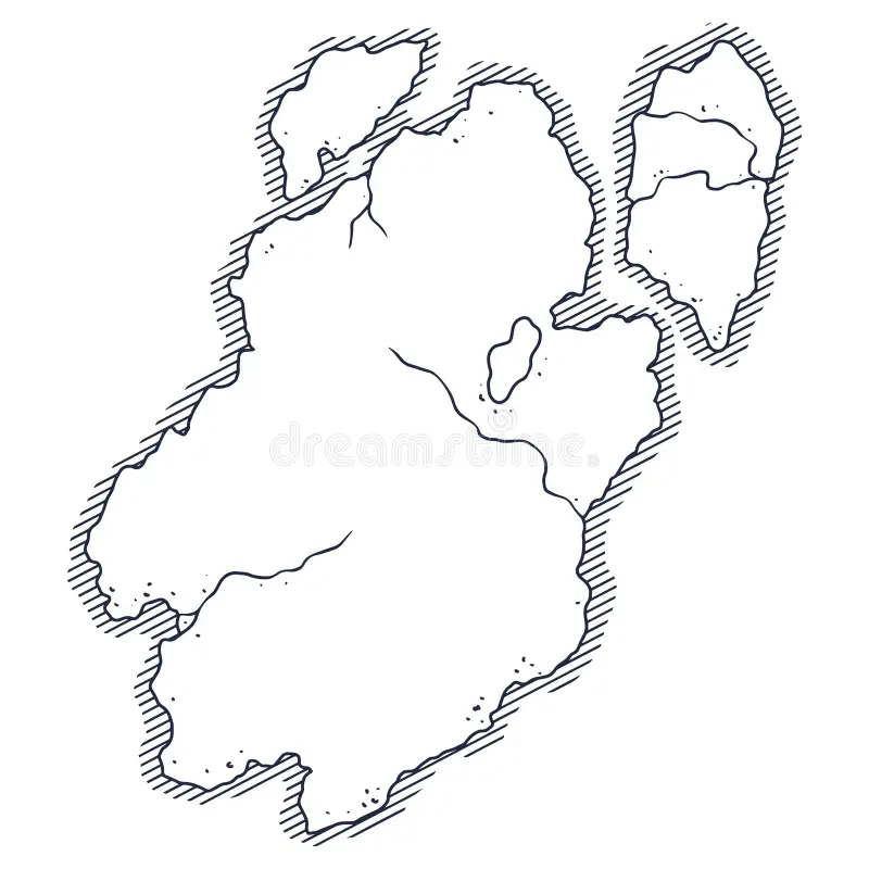 Printable Outline Map Of Fictional Island