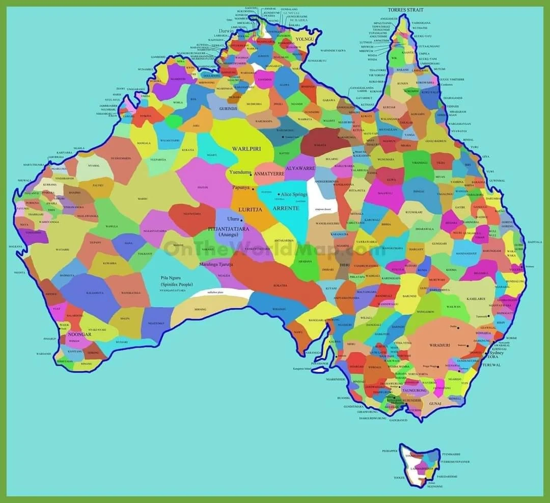 Printable Map Of Indigenous Australia