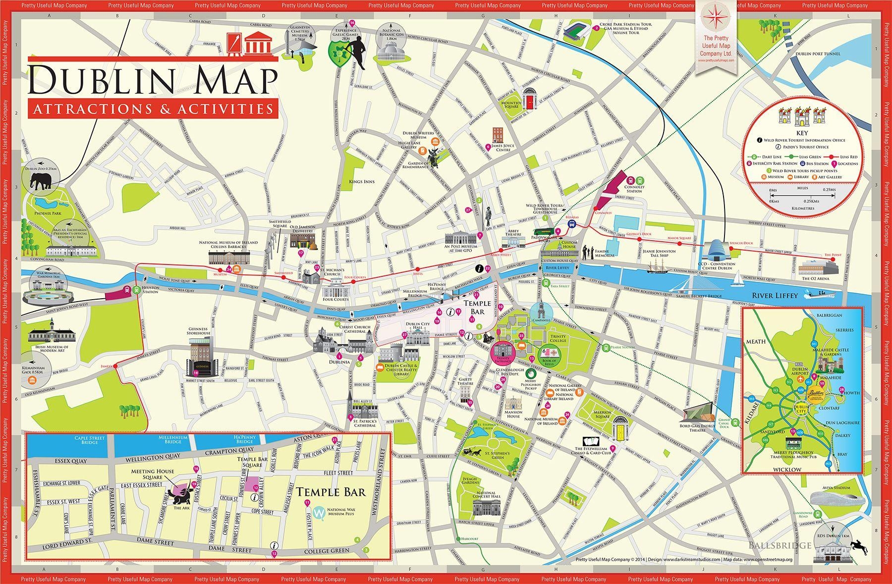 Printable Tourist Map Of Dublin