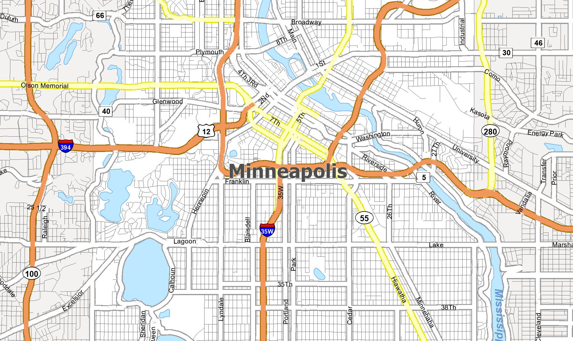 Printable Downtown Minneapolis Map