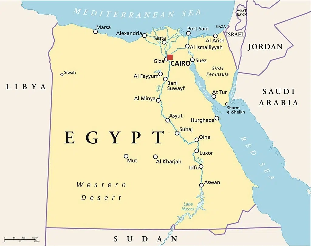 Printable Map Of Nile River