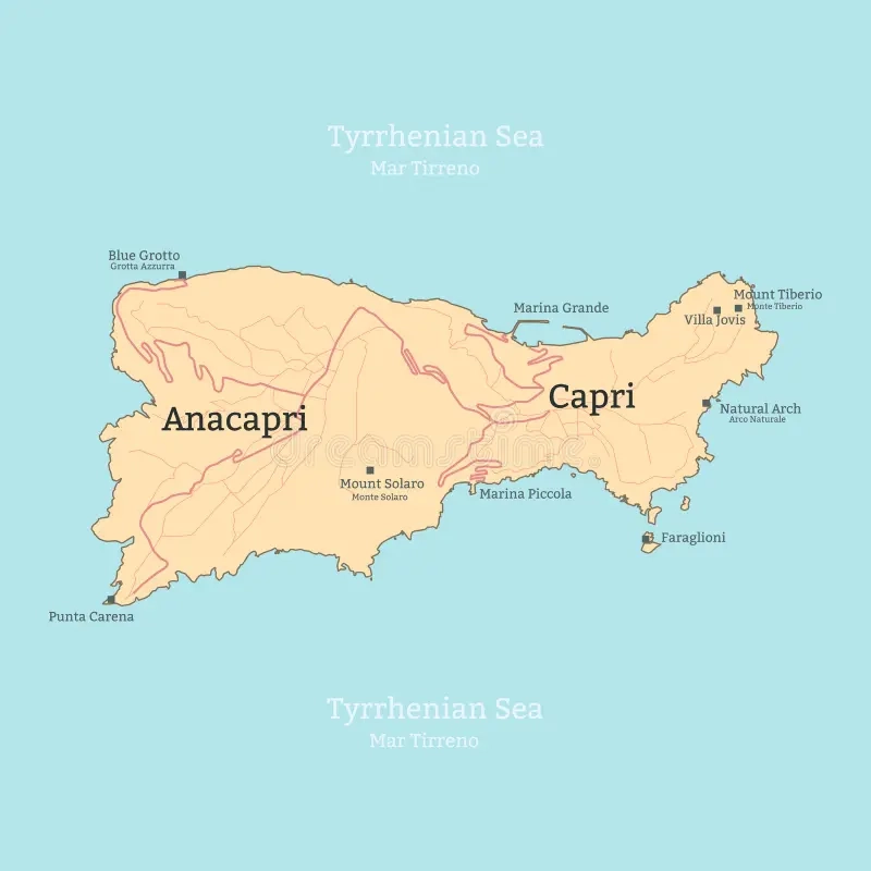 Capri Printable Map