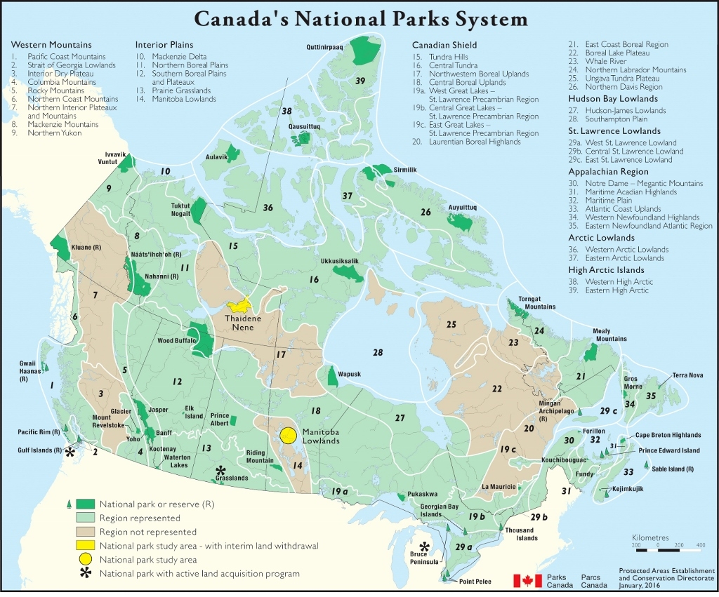 Canadian National Park Maps