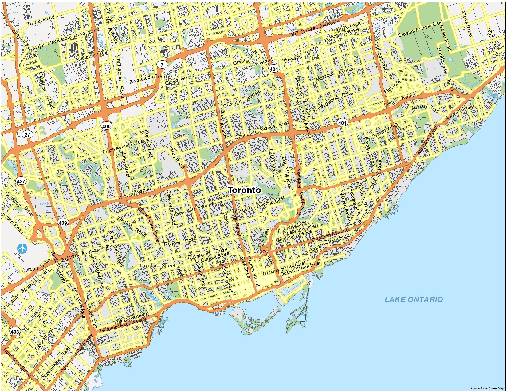 Printable Maps Toronto