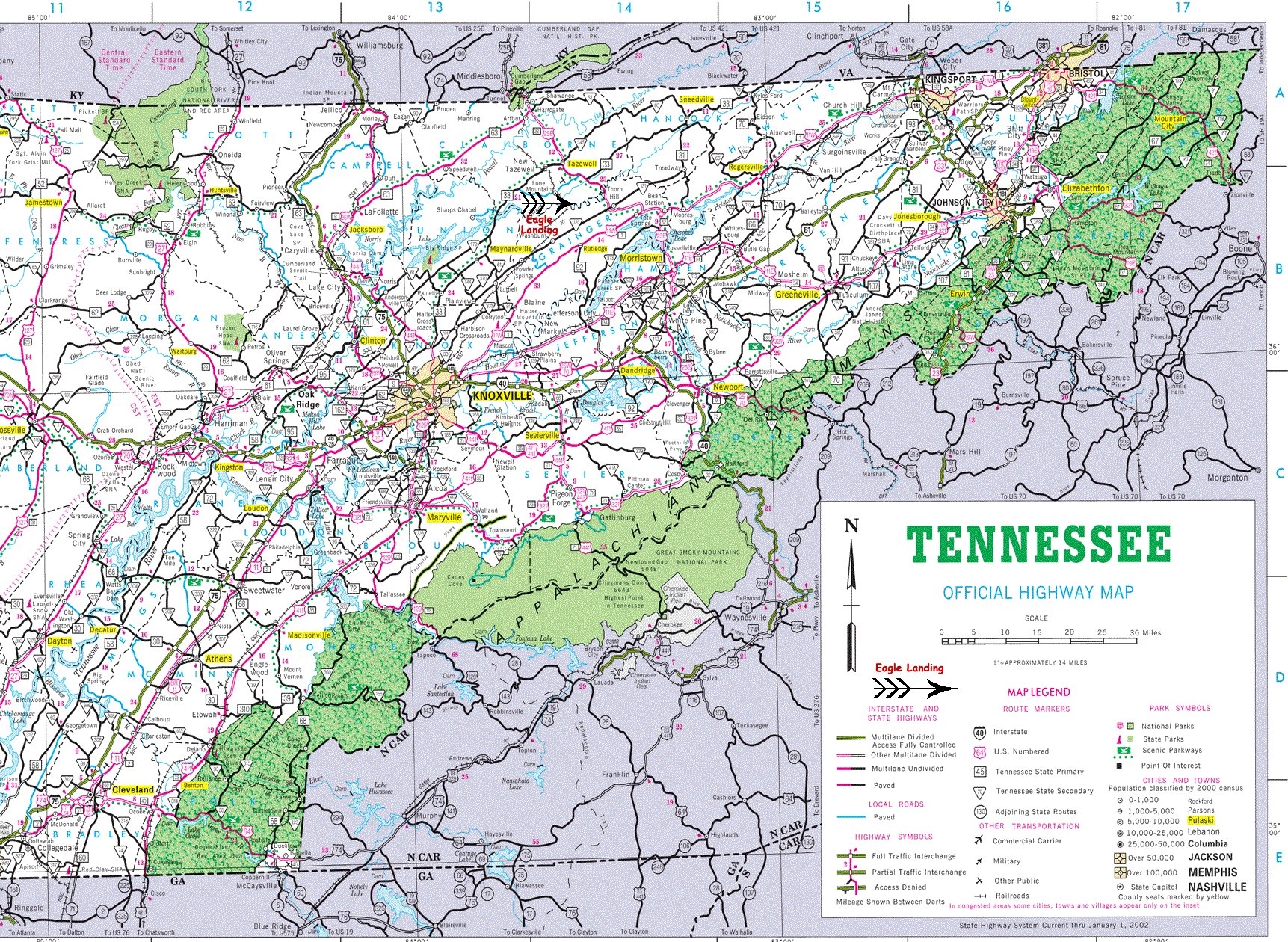 Printable Map Of East Tennessee