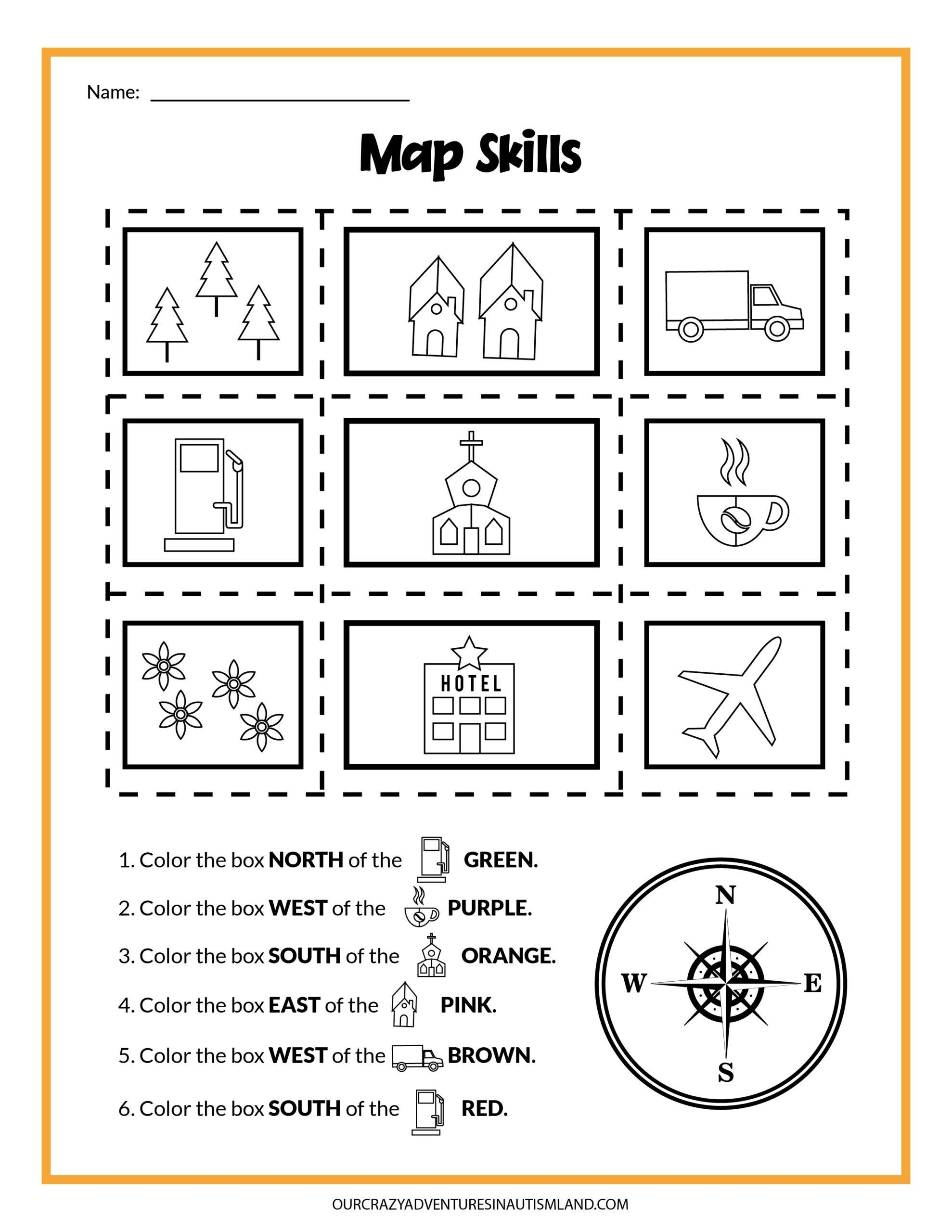 Printable Map Skills Activities