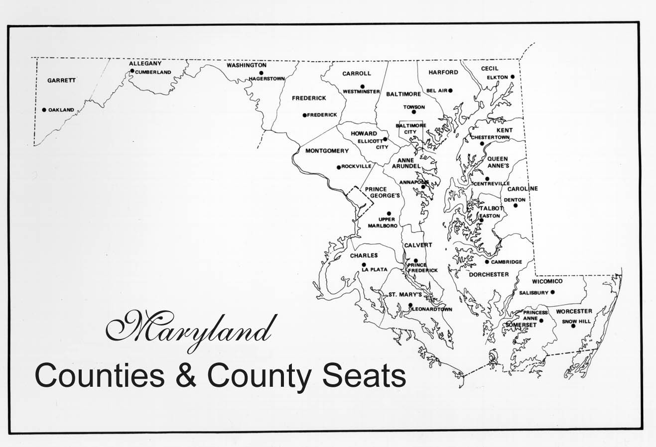Printable Maryland Map