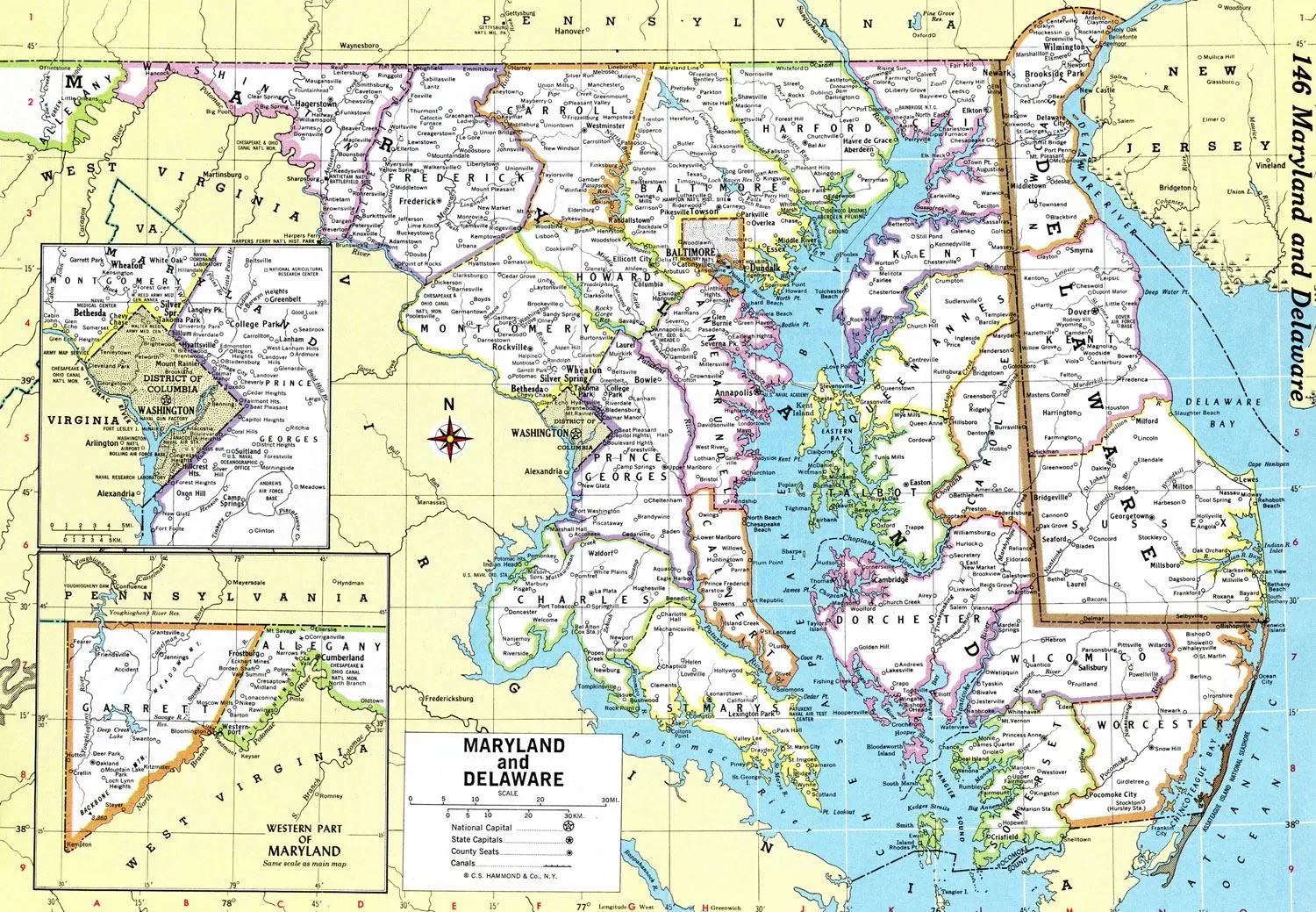Printable Map Of Maryland And Delaware