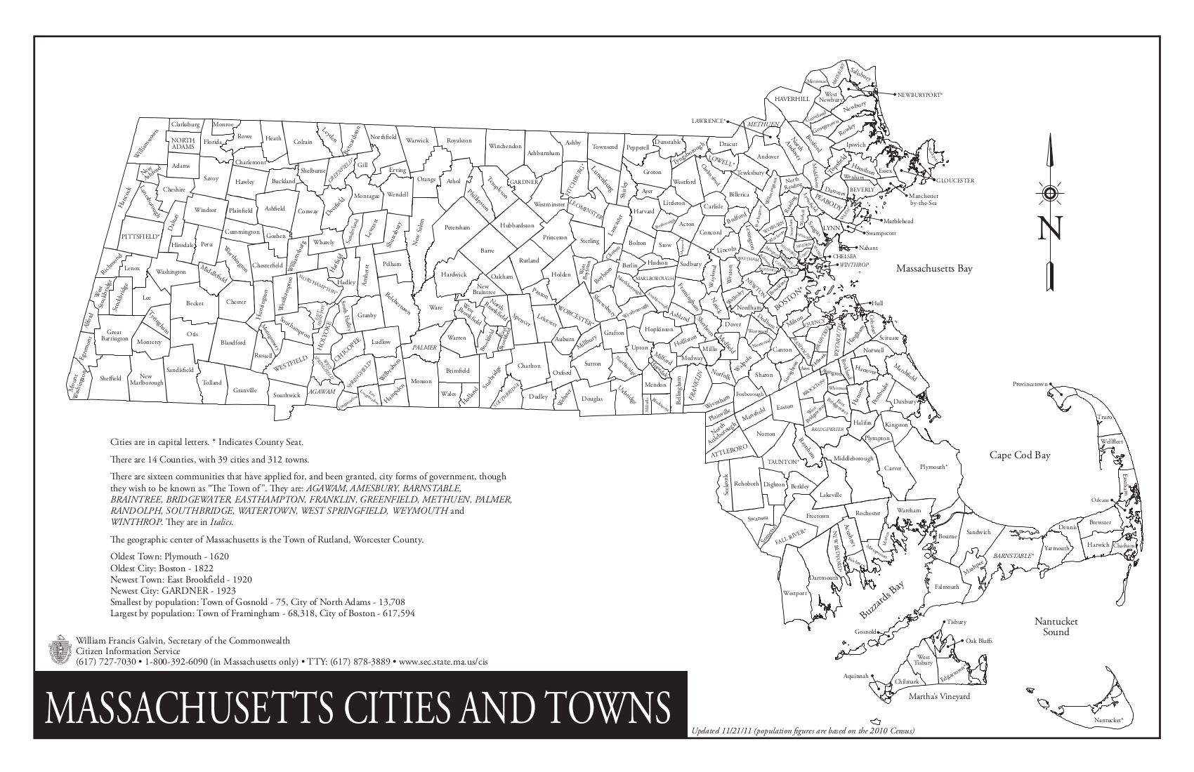 Map Of Massachusetts Towns Printable
