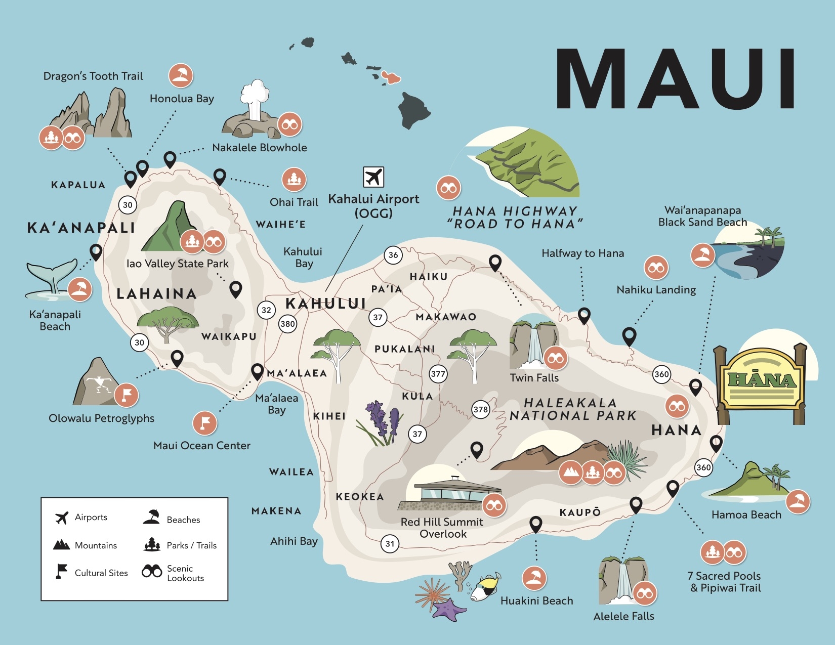 Printable Tourist Map Of Maui