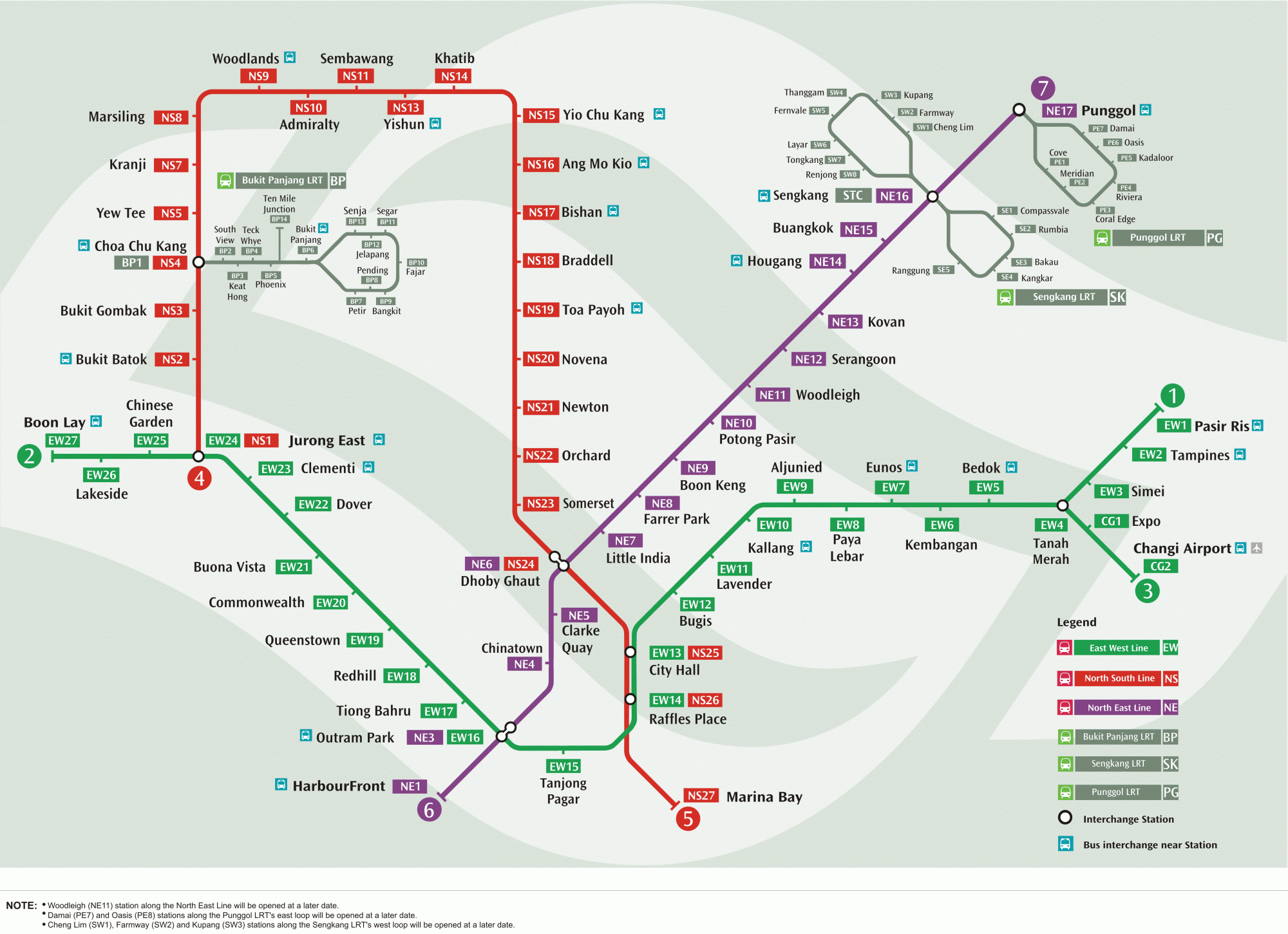 Printable Map Of Singapore Mrt