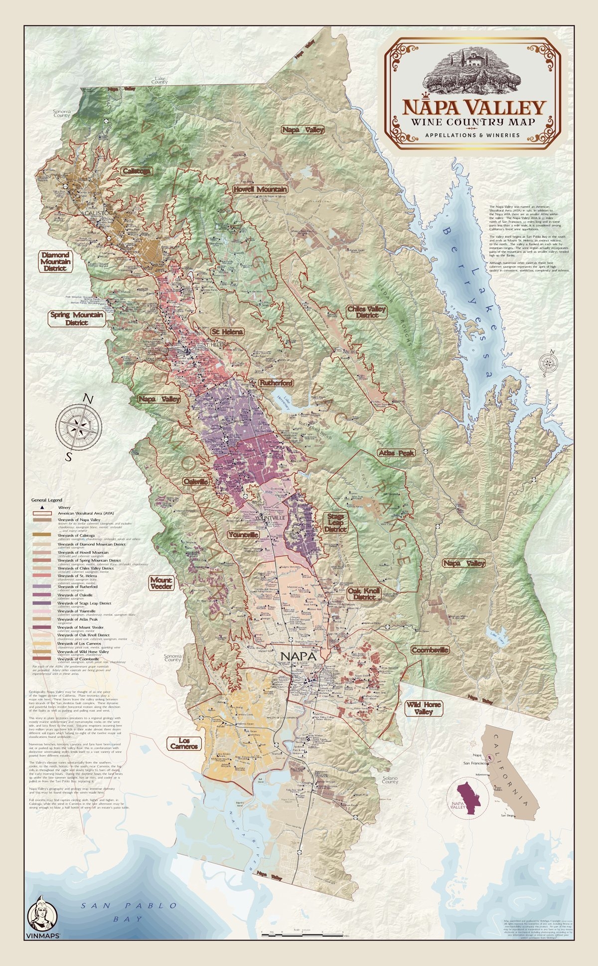 Printable Wine Country Map