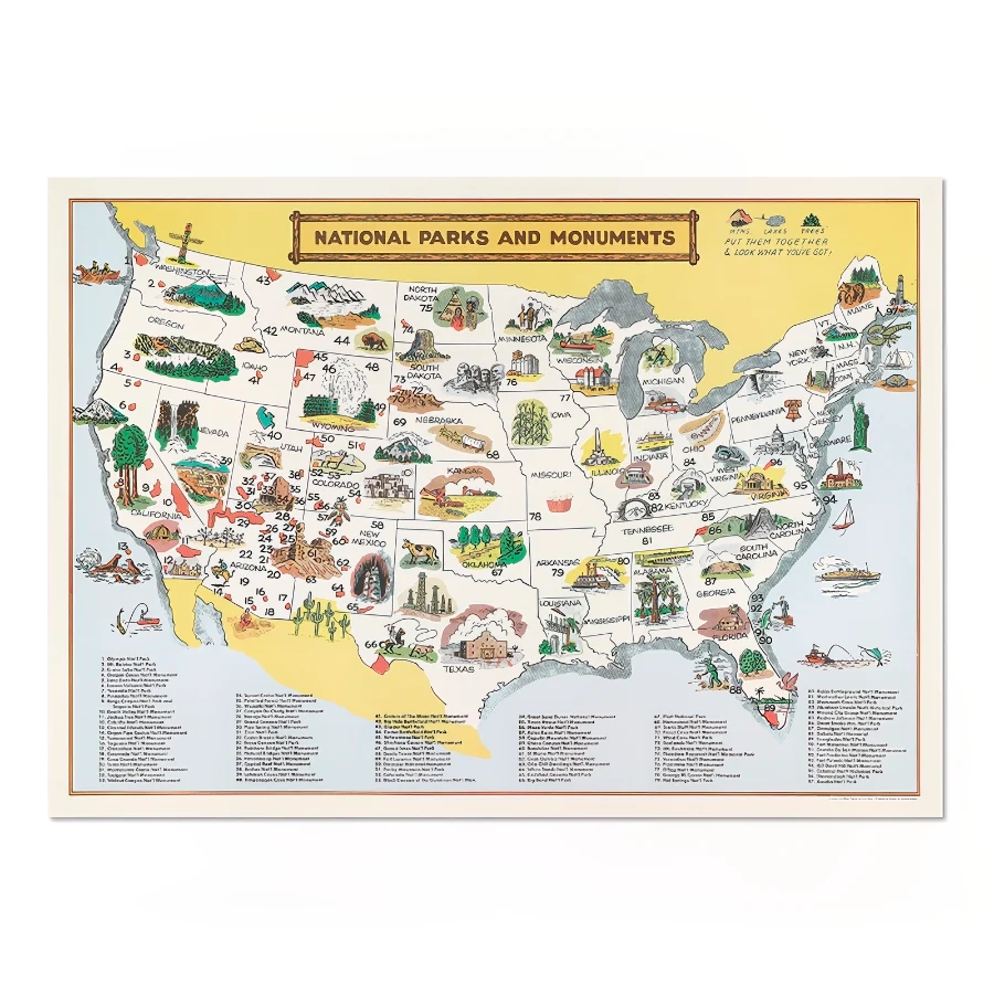 National Parks And Monuments Map