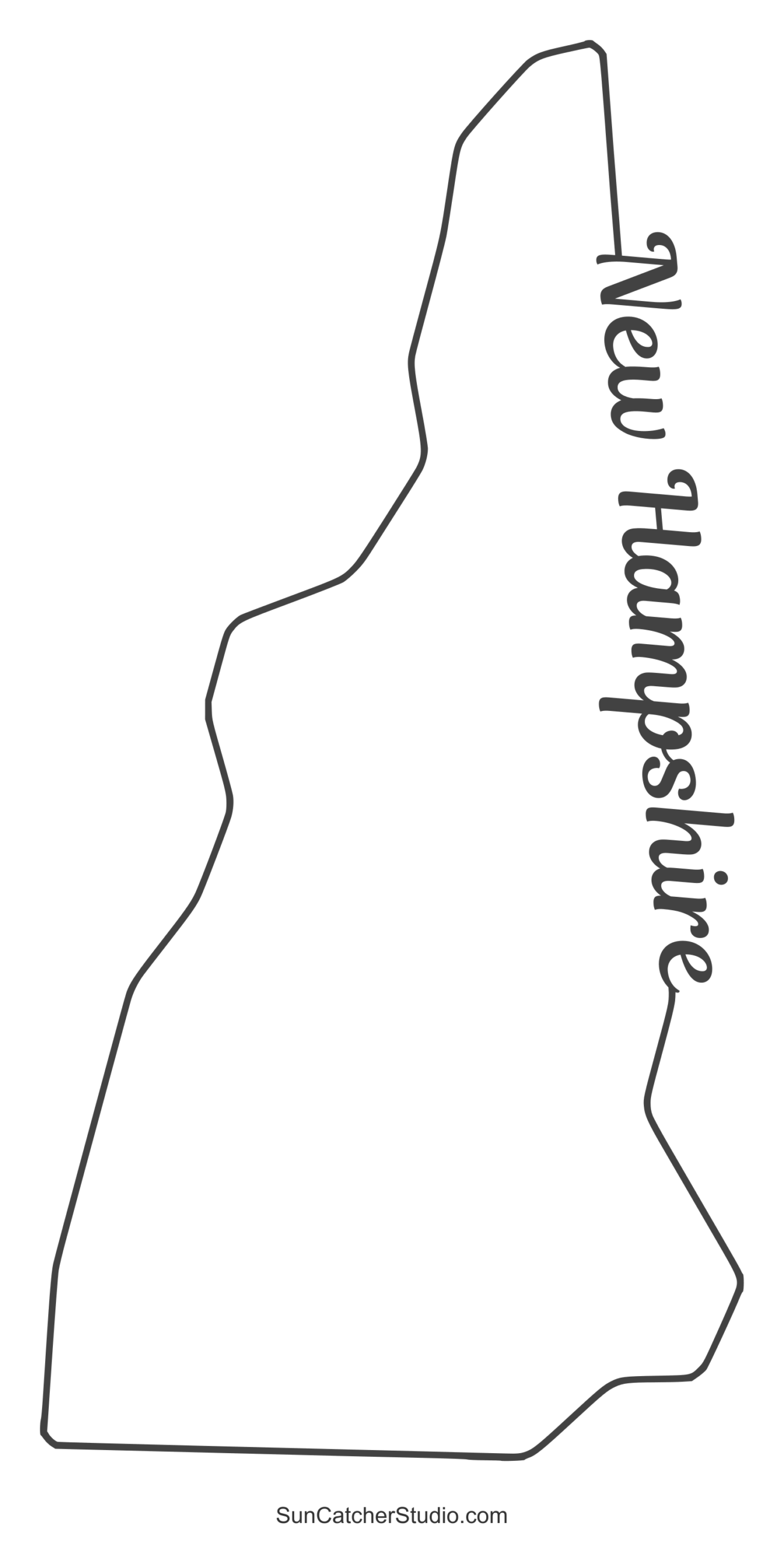 Printable New Hampshire Outline Map