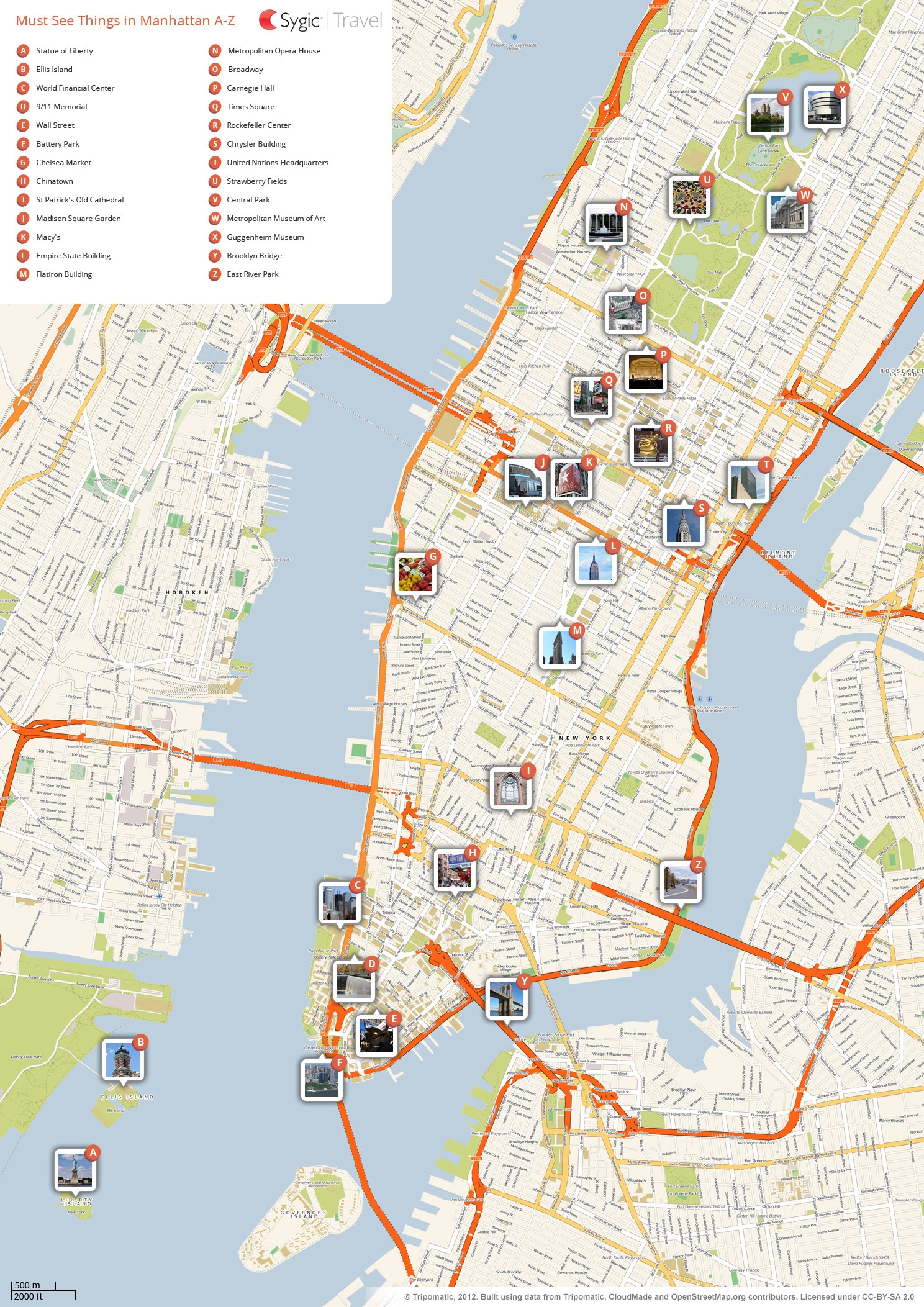 New York Printable Map For Tourists