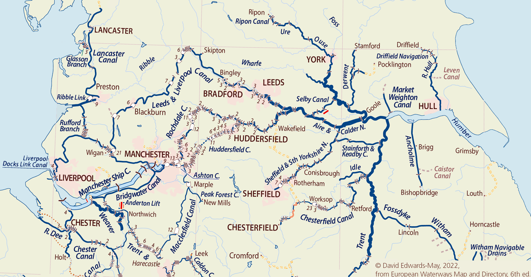 Printable UK Canal Network Map