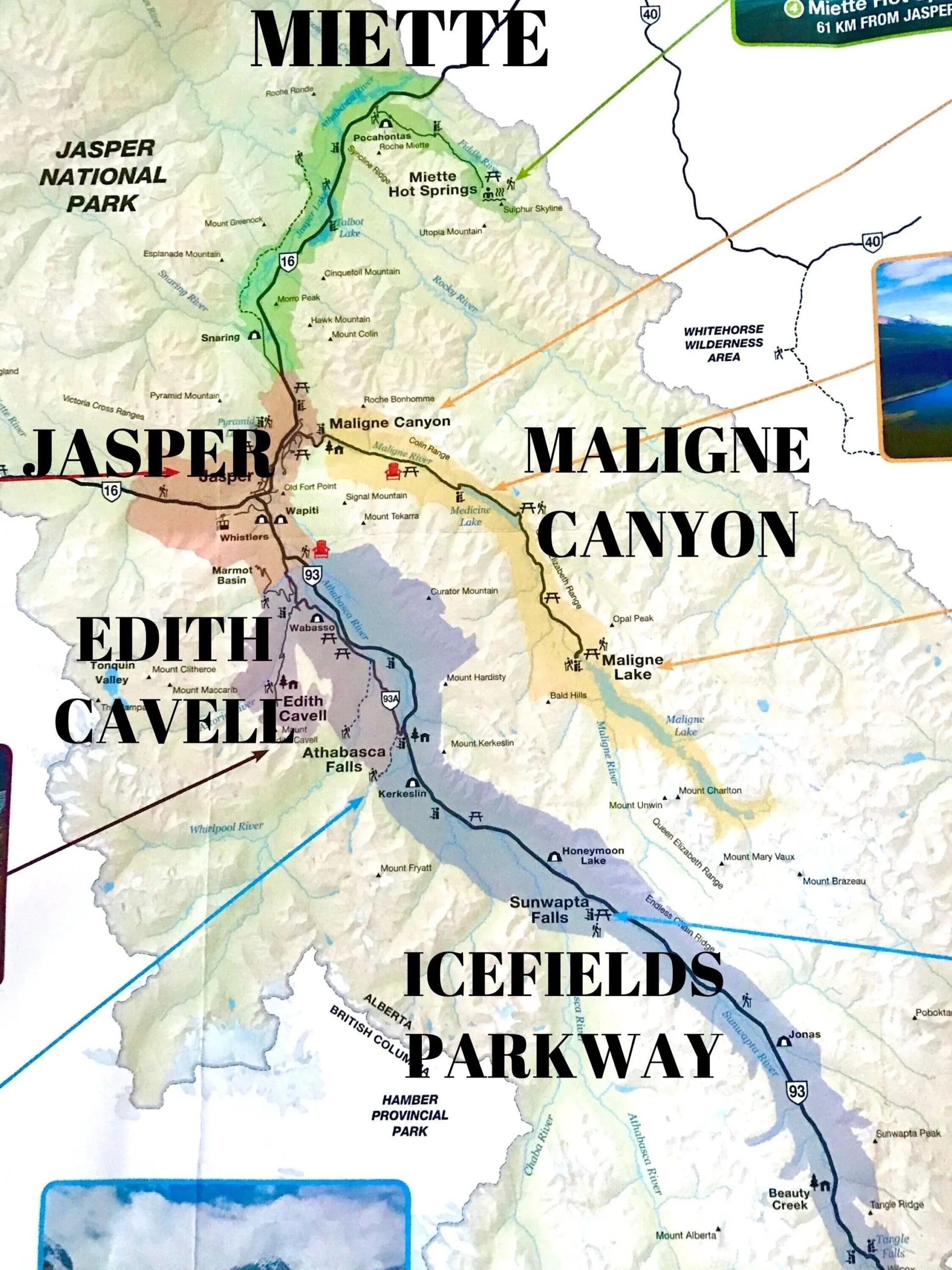 Jasper National Park Map