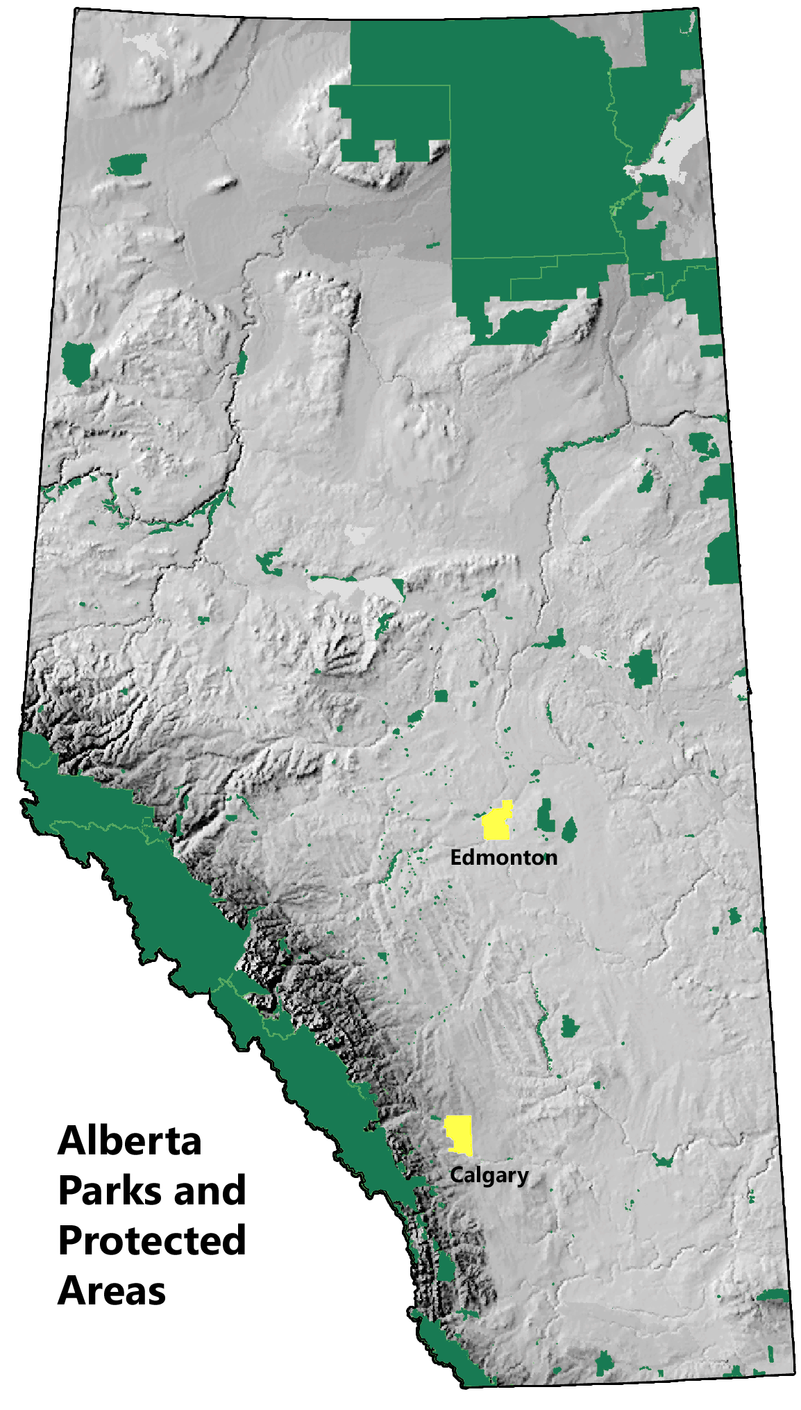 Alberta National Parks Map